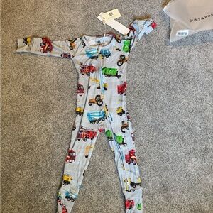 Colorful Construction Vehicle Kids Footie